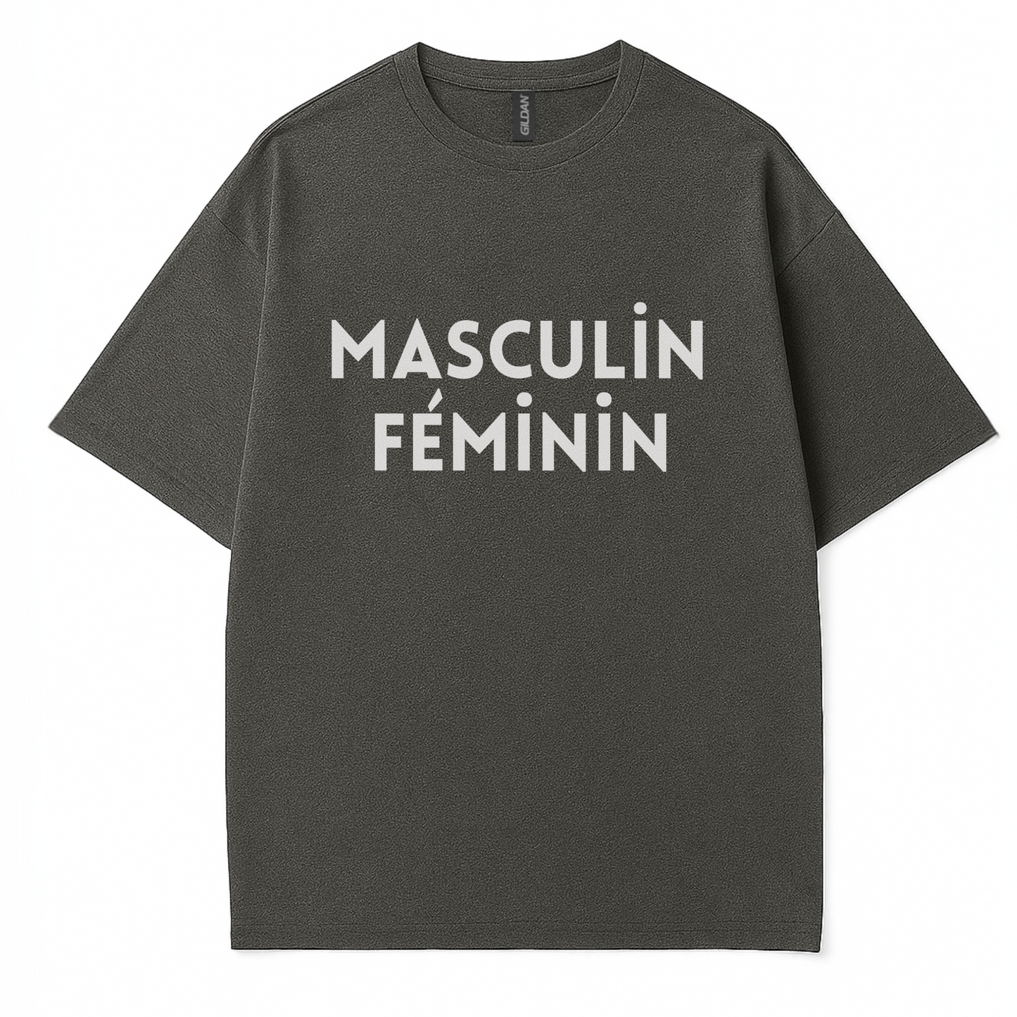 Côte Crew women’s graphic tee with simple ‘masculin feminin’ slogan