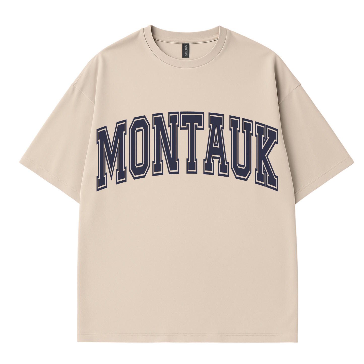 Trendy graphic t-shirt featuring ‘MONTAUK' print by Côte Crew