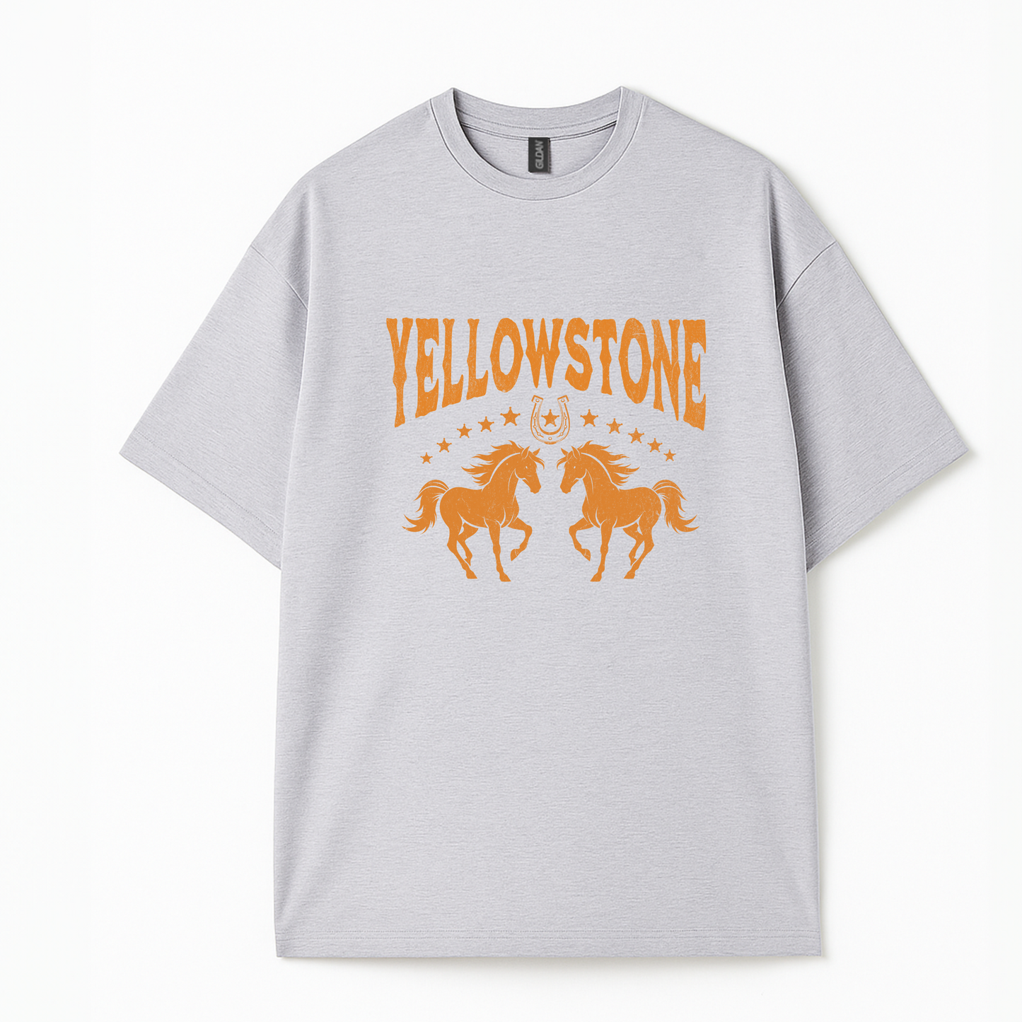 Western t-shirt yellowstone print by Côte Crew