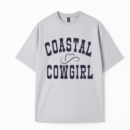 Women’s Western Hat graphic t-shirt with ‘Coastal Cowgirl ’ text by Côte Crew