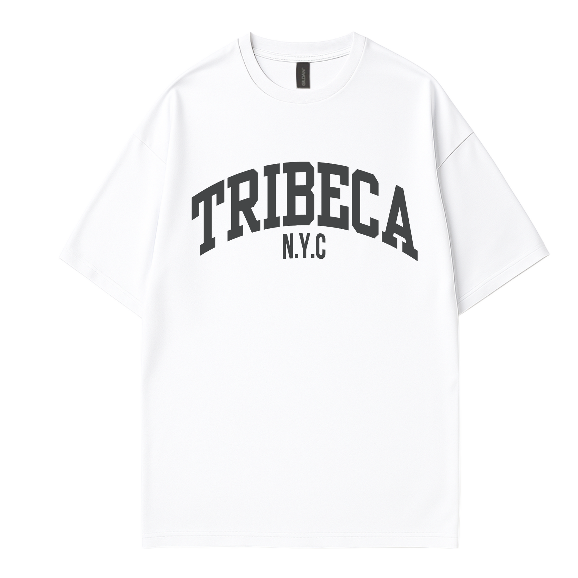 Côte Crew women’s graphic tee with simple ‘Tribeca’ New York ' slogan