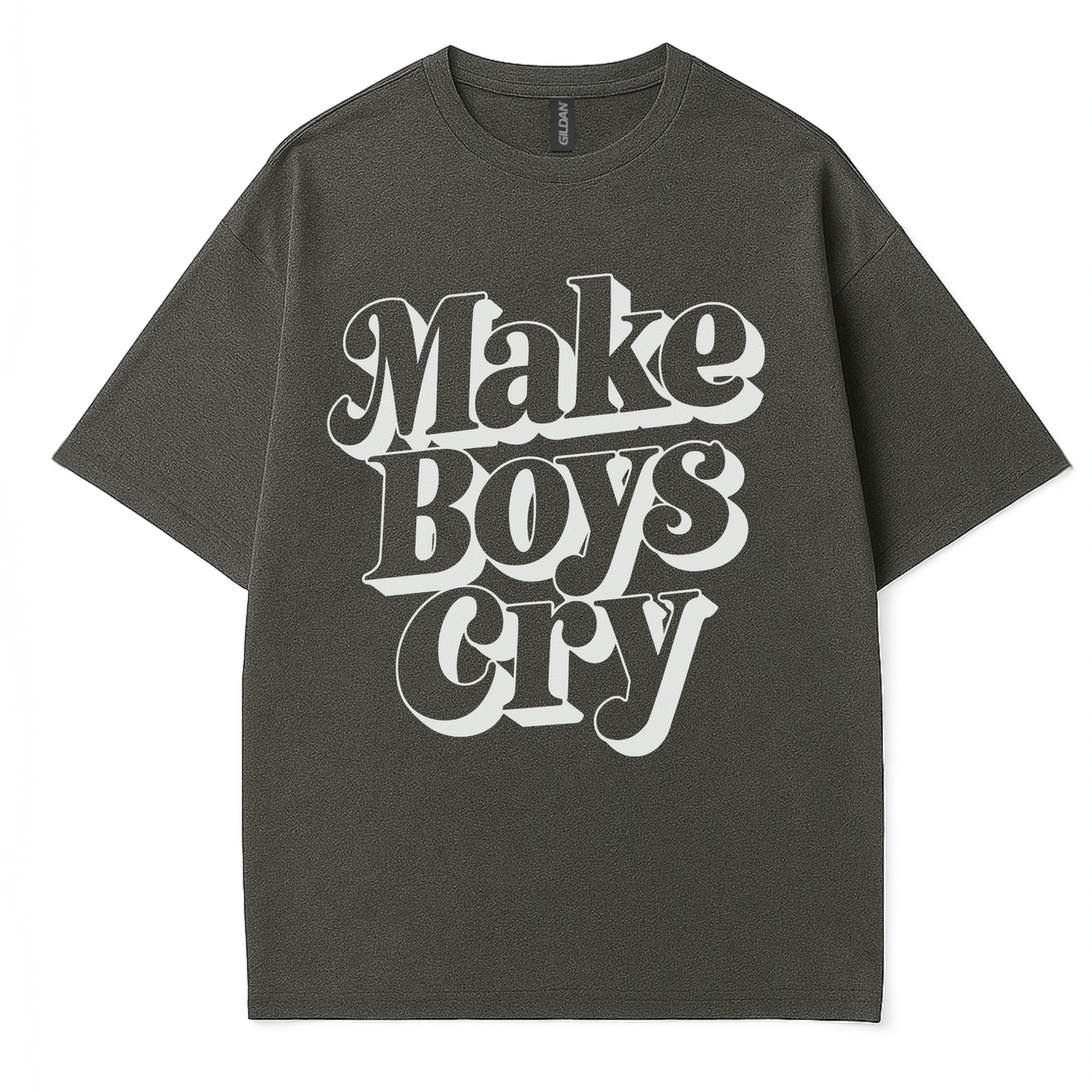 cotton graphic t-shirt for women featuring 'make boys cry' print by Côte Crew