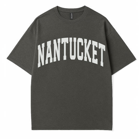 preppy Style  t-shirt design with the phrase ‘Nantucket' by Côte Crew