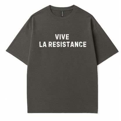 Women’s minimalist statement t-shirt with ‘Vive La Resistance’ text by Côte Crew