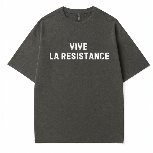 Women’s minimalist statement t-shirt with ‘Vive La Resistance’ text by Côte Crew